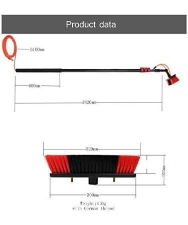 photovoltaic cleaner Window Cleaning Pole Window Cleaning Pole Water Fed Telescopic Brush Extendable Cleaner Conservatory Roof Water Fed Pole Kit Hose Fed Pole Window Cleaning Brush 35cm Brush Head 8M/27FT - Buy Online on SooperMarket.com