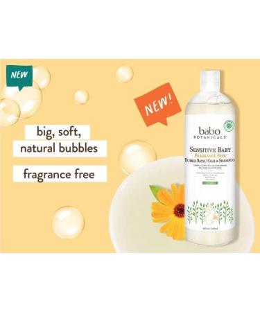 Babo Botanicals Fragrance-Free 3-in-1 Baby Wash & Shampoo 15 fl. oz. - Vegan, Organic Shea Butter, Coconut Oil, Calendula & Oat - EWG Verified - Buy Online on SooperMarket.com