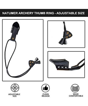 NATUMER Handmade Archery Thumb Ring Finger Protector Guard - Black - Buy Online on SooperMarket.com
