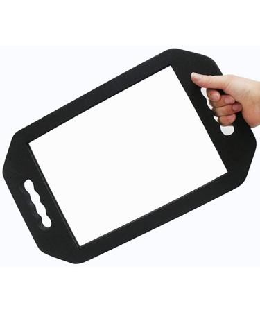 Rimosy Lightweight Handheld Mirror - Double Handle Mirror for Barbers, Salons, and Beauticians - Black Foam Handle, Easy to Carry & Hold - Ideal for Haircuts & Make-up - Buy Online on SooperMarket.com