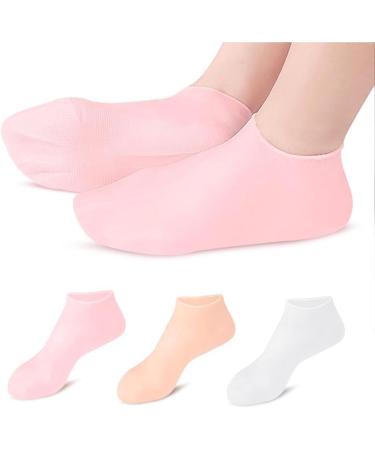 FIOERDTUIE 3 Pairs Silicone Gel Moisturizing Socks SPA Pedicure Exfoliating Anti-Drying Sock Repair Heel Protector Foot Care Tool L - Buy Online on SooperMarket.com