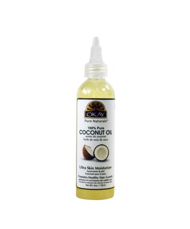 OKAY 100% COCONUT OIL for HAIR and SKIN 4oz / 125ml