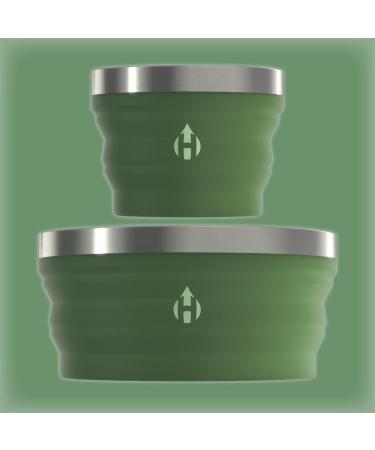 HYDAWAY Collapsible Bowl Set | 2-Pack | Fern Green