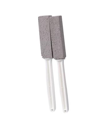 Pumice stone for cleaning the toilet bowl scouring rod with rust. Remover for tiles in the bath powerfully removes limescale hard water and limescale deposits Grey