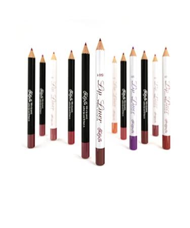 Waterproof Lip Liner Set - 12 Vibrant Colors | Long-Lasting Lipstick Cosmetic for Stunning Makeup - Buy Online on SooperMarket.com