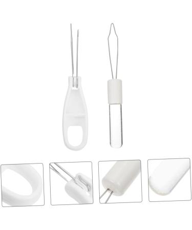 Button Hook Helper 2pcs Hook Zipper Pull Grip Zipper Hook Coat Acrylic White Jacket Elder - Buy Online on SooperMarket.com