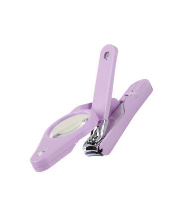 minkissy 1pc Nail Clippers Puppy Nail Illuminated Nail Clipper Cuticle Clippers Toenails Clippers Manscape Trimmer for Men Toenail Clipper Stainless Steel Japan Miss Magnifier Purple 15*4.5*1.6cm Purple