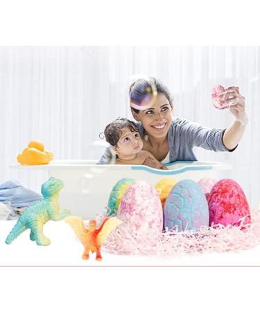 Queta Bath Bombs Dinosaur Egg Bath Ball for Children No Additives Natural Vegetable Ingredients Bubble Bath Bath Salt Ball with Natural Essential Oils (Blue) - Buy Online on SooperMarket.com