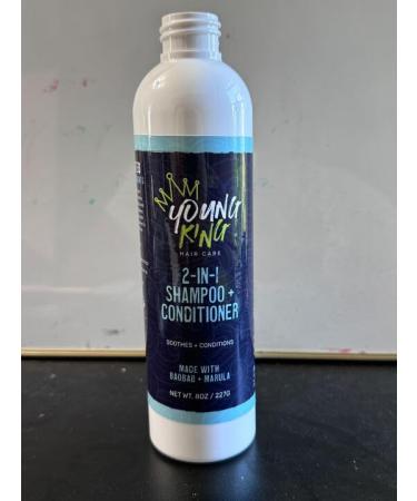 Young King Hair Care 2-in-1 Shampoo & Conditioner for Boys | Plant-Based Harm-Free Cleanses & Hydrates Natural Curls | 8 oz - Buy Online on SooperMarket.com