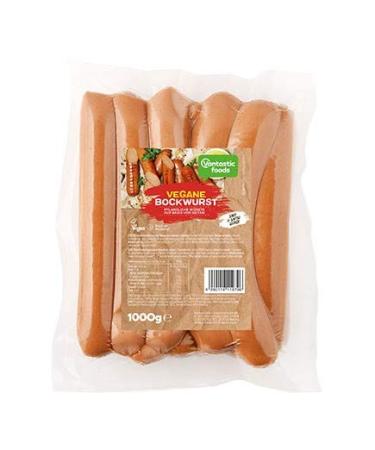 Vantastic foods VEGAN BOCKWURST bulk pack 1kg | Bockwurst Vegan | Vegan sausages | Meat substitute for vegans | #GOVEGAN