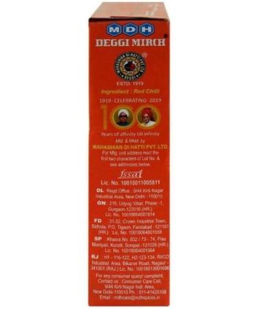 MDH Deggi Mirch 100g (Pack of 3)- Enhances the flavours of the meal - A must-have Indian Spice Red Chilli Powder in the kitchen Widely used Spice powder Deggi Mirch 100 g (Pack of 3) - Buy Online on SooperMarket.com
