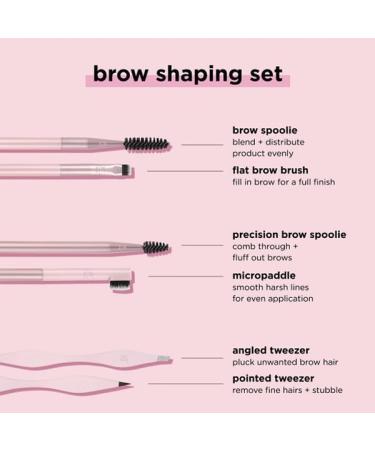 Real Techniques Brow Shaping Set - Spoolie, Brow Brushes & Tweezers - 3 Piece Set for Styling & Shaping Eyebrows - Buy Online on SooperMarket.com