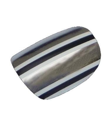 Chix Nails Nail Wraps Silver Black White Stripes Fingers Toes Vinyl Foils