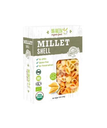 Big Green Organic Food- Organic Millet Shell, Gluten-Free, Lectin-Free, Non-GMO, Vegan, 6g of Protein, Wheat and Rice Alternative, 8.8oz (1 Pack)
