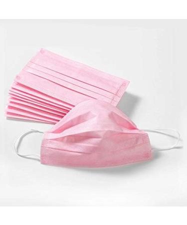 Pink Disposable Face Masks - 3 Ply Protection | 10 Pack | Ideal for Office Restaurant & Outdoor Use - Buy Online on SooperMarket.com