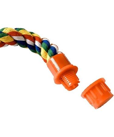 Yunmoxiao Pet Bird Parrot Colorful Cotton Standing Rope Perch Bird Climbing Parrot Stand Toys Bird Perch- Cage Rope for Parrot/Parakeet/Cockatiel Bungee Toys 40CM (16 Inch) - Buy Online on SooperMarket.com
