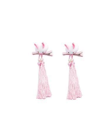 ibasenice 1 Pair Poker Tables Colorful Hair Cuffs Wooden+baby+ Clips for Bows Tassel Hairpin Stickers for Adults Hair Barrettes Hair Pin Girls Hairpin Accessories Child Chinese Style