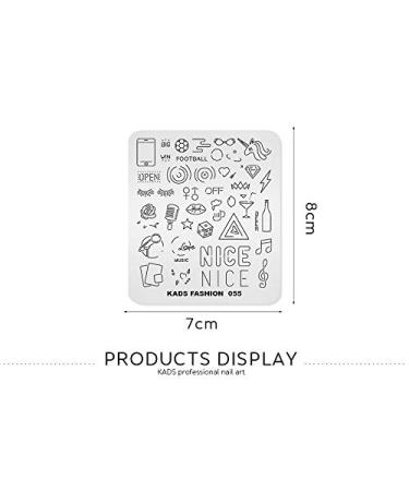 Alexnailart Nail Stamp Plates - Creative Fashion Templates for DIY Nail Art | Neon Sign & Music Designs | Multi-Pattern Manicure Tools FA055 - Buy Online on SooperMarket.com