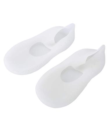 Silicone socks foot-anti-crack protection foot protection tool Prevention socks for the care of cracked feet in moisturizing socks for dry skin (M-white)