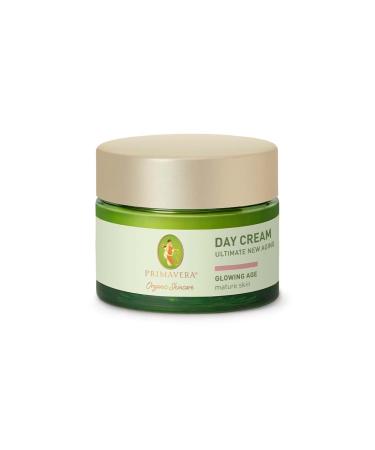 PRIMAVERA Day Cream - Ultimate New Aging 30 ml - Natural Cosmetics - Effective Face Cream for Mature Demanding Skin - Activates Restructures and Tightens the Skin - Glass Jar - Vegan Day Cream Glass Jar