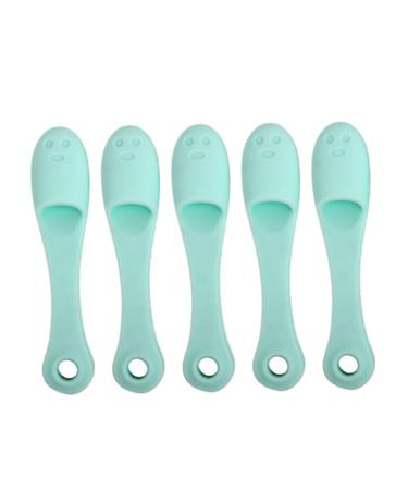 Silicone Nose Brush Face Scrubber Manual Blackhead Remover Exfoliator Finger Pad Nose Pore Wash Skin Care Beauty Tool 5PCS Cleanser Brush