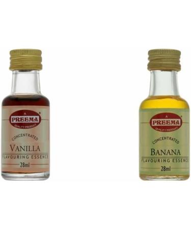 Preema Vanilla Essence - 28ML And Preema Banana Food Flavouring 28ml .Prefect For Baking | Halal | Premium Quality - Buy Online on SooperMarket.com