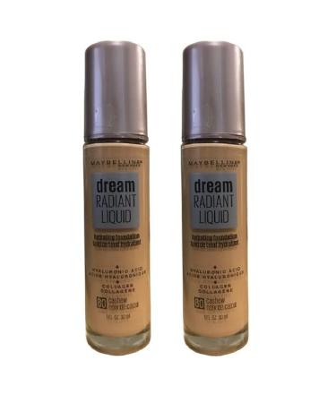 Pack of 2 Maybelline New York Dream Radiant Liquid Hydrating Foundation Cashew 80