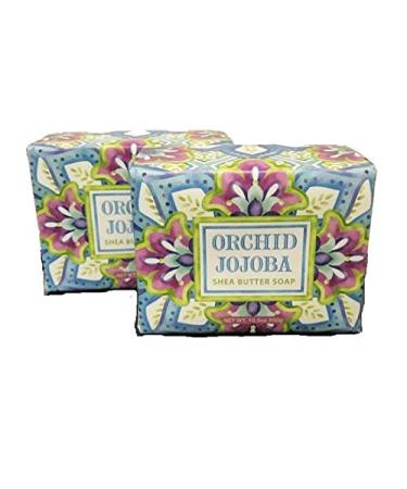 Greenwich Bay Trading Company Set of Two 10.5 oz Shea Butter Soap Bars (Orchid Jojoba)