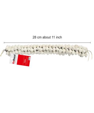 GoDazzl Artificial Jasmine Mogra Hair Gajra Garland Juda Bun Decoration - White 28 CM Long - Realistic Hair Accessory for Women and Girls - Buy Online on SooperMarket.com