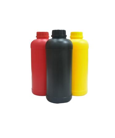 3X 1000ml Color Darkroom Chemical Storage Bottles Liquid Container Film Photo Developing Processing Equipment Printing Photosensitive UV Resin LCD/DLP Storage Amber Bottle 1L