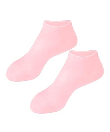 F fityle soft silicone gel socks for dry skin Rauer foot care protection to repair dry cracked feet for and women pink l