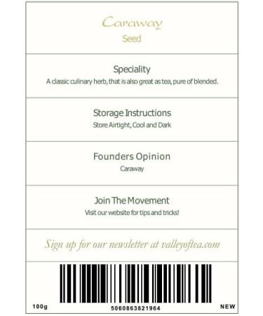 Organic Caraway Seeds - 100g | Premium Whole Seed for Gourmet Cooking - Buy Online on SooperMarket.com