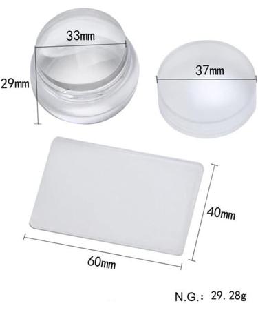 Buy Tossens Clear Jelly Nail Art Stamper & Transparent Silicone Template | International Shipping - Manicure Tool Set - Buy Online on SooperMarket.com