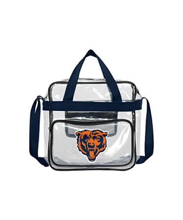 FOCO NFL Team Logo Clear See Through Stadium High End Messenger Bag Chicago Bears One Size Team Color