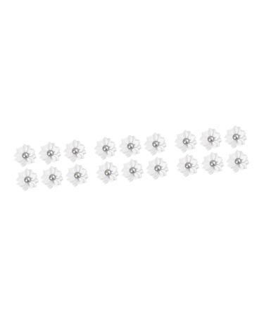 3pcs 1 20pcs Chiffon Flowers White Chiffon Flowers DIY Cloth Bloom Accessories Cloth Flowers Diamond Whitex3pcs Size 1x3pcs