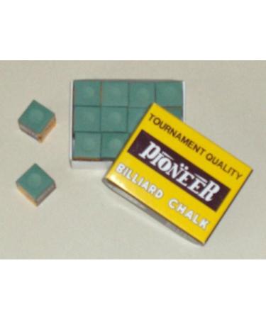 12 pieces of billiard chalk Pioneer Tournament green