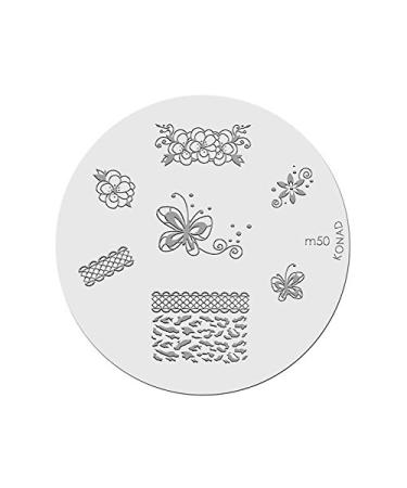 Konad Sealing Plates for Manicure Flowers/Butterflies/Lace M50