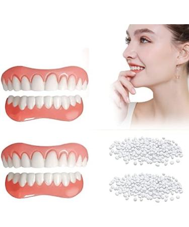 4 PCS Temporary Dental Veneers for Men and Women - Bright White W02 | Protect Your Teeth and Regain Confidence with Veneers Dentures Socket - Buy Online on SooperMarket.com