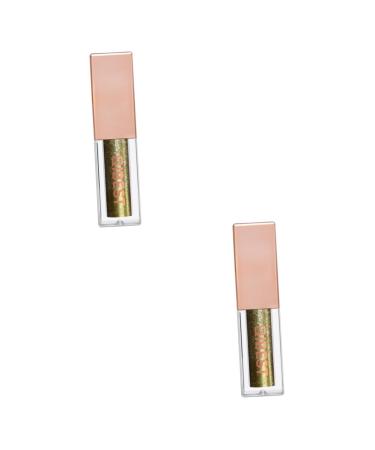 NOLITOY 2 Pcs Liquid Glitter Eyeshadow Glitter Eye Shadow Shimmer Liquid Eye Shadow Liquid Eyeshadow Glitter Liquid Eyeliners Shimmer Eyeshadow Eye Makeup Metallic Eyeshadow Pearlescent 1 Count (Pack of 1) As Shownx2pcs