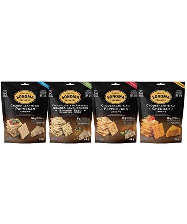 Sonoma Creamery Parmesan Cheese Crisps 12 Count of 64 Grams 64 g (Pack of 12) - Buy Online on SooperMarket.com