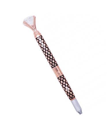 WOONEKY 3 Embroidery Pen Eyebrow Pen Brow Pencil Embroidered Pen Permanent Pen Golden Crystal