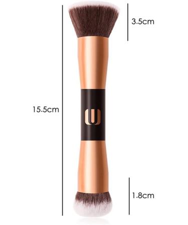 Double Ended Foundation Brush Makeup Concealer Brushes 2-in-1 Contour Brush Flawless Make Up Brush Ideal for Liquid Cream Powder Blending Buffing Concealer - Buy Online on SooperMarket.com
