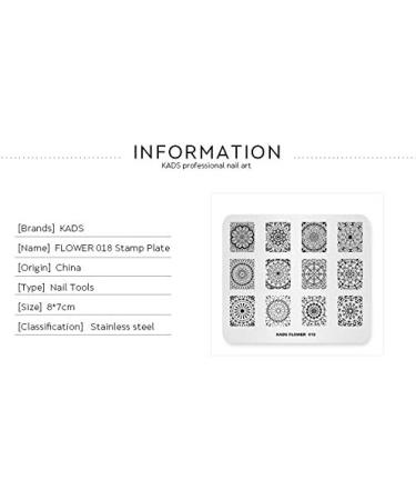 Alexnailart Nail Art Stamping Plate Flowers Kaleidoscope Template Image Plate Nail Art Tools (FL018) - Buy Online on SooperMarket.com