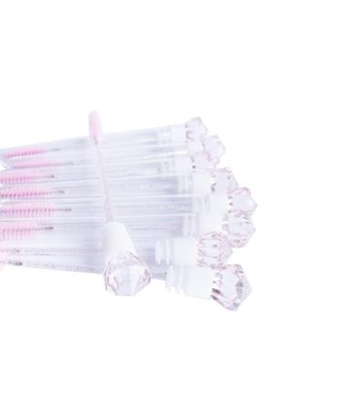 Pink Diamond Disposable Mascara Brushes - 60 Pcs | Makeup Brush Mascara Wand in Sanitary Tube | Lash Supplies - Buy Online on SooperMarket.com
