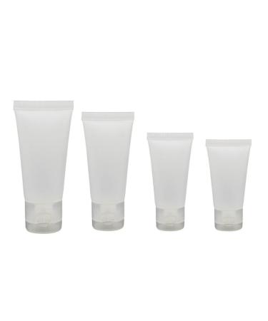 20 pieces transparent empty refill plastic packaging sample soft tubes bottle base container for cosmetics shampoo cleaner shower gel body lotion 50 ml
