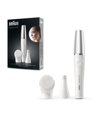 Braun Face Epilator Facespa Pro 910, Facial Hair Removal for Women, 2 in 1 Epilating and Cleansing Brush