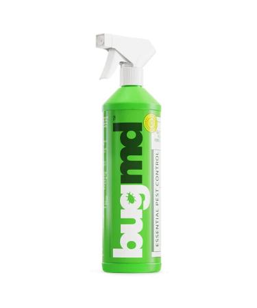 BugMD Empty Refillable Spray Bottle 32 oz - for Use with BugMD Pest Control Essential Oil Concentrate(sold separately), Spray Bottle with 3 Sprays Modes-Lock, Pest Repellent Mist for Home, Durable, BPA-Free 32 Fl Oz (Pack