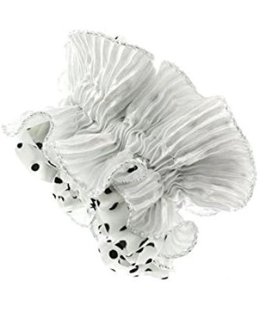 Set of 3 Double-Sided Polka Dot & Plain Frilly Ruffle Scrunchies/Garters - Buy Online on SooperMarket.com