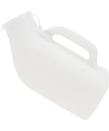 1200 ML Male Urinal with Cap Reusable Plastic Men Elderly Urinal Accessories for Home Elderly Urinal White - Buy Online on SooperMarket.com