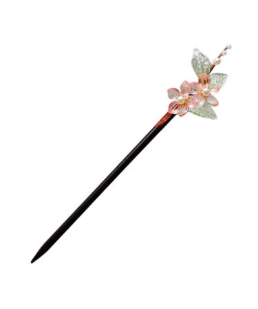 OSALADI 1pc Hanfu Hairpin Wood Japanese Hair Sticks Asian Hair Chopsticks Chinese Hair Stick Floral Hair Fork Hanfu Hair Stick Shawl Pin Chinese Headdress Decor Tassel Bride Charm Ebony